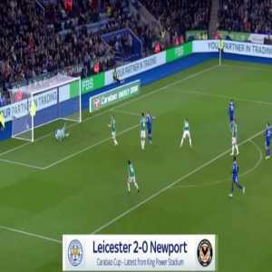 Leicester 2-0 Newport - Jamie Vardy 70'