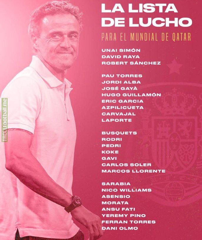 Spain 2022 World Cup Roster