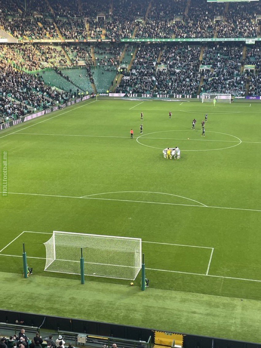 Celtic's Green Brigade section remained empty for the duration of the minutes silence today