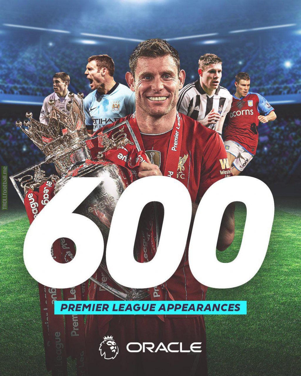 [PL] James Milner comes on for his 600th Premier League appearance