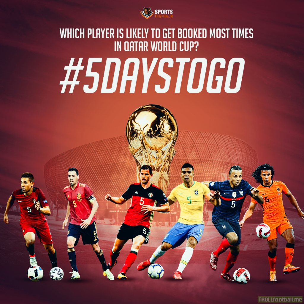 Which player is likely to get booked most time in the Qatar world cup?