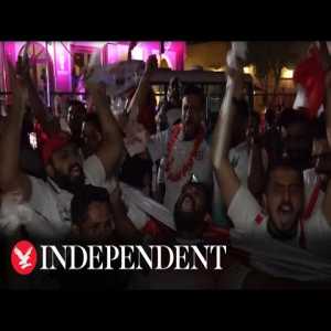 English fans welcome team to Qatar