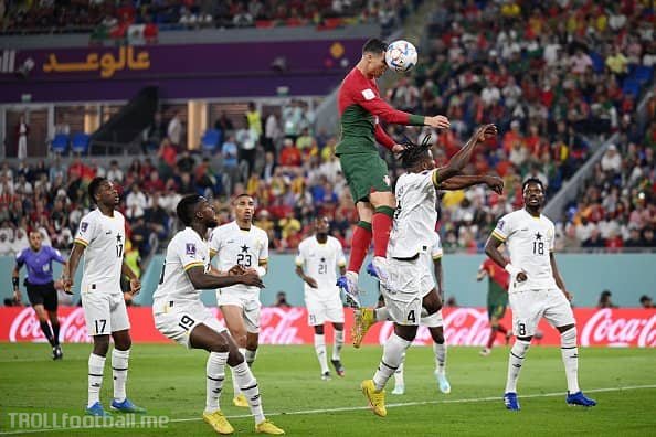 Insane jump of Soccer Superstar, Cristiano Ronaldo during World Cup fixture