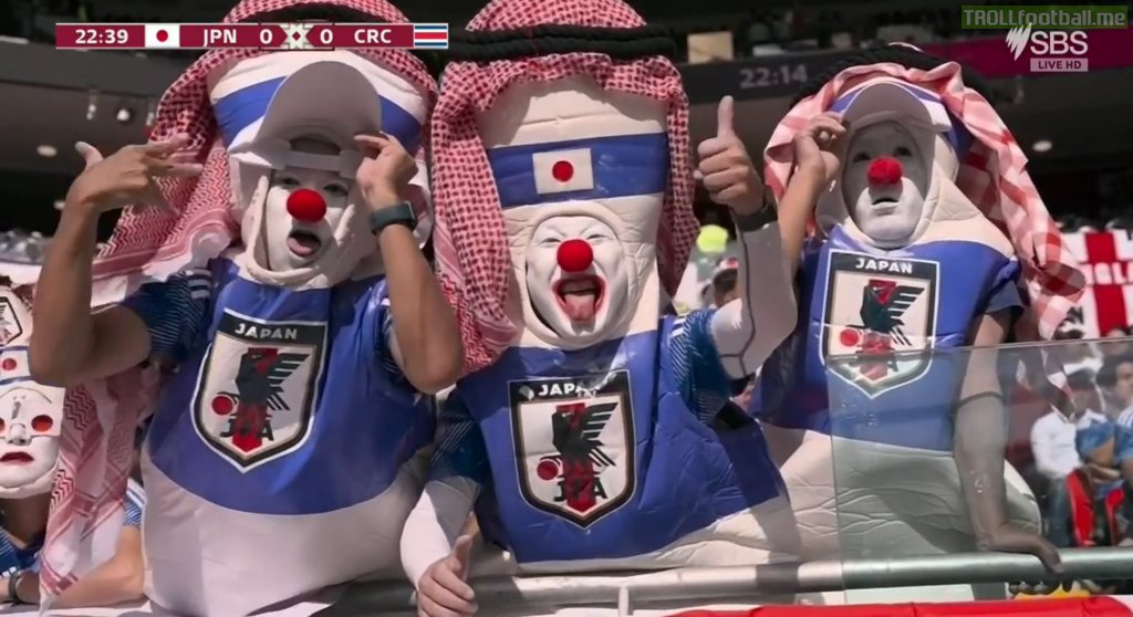 Japan fans at today's game against Costa Rica