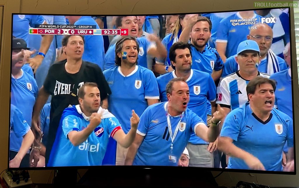 Not so happy Uruguay fans.