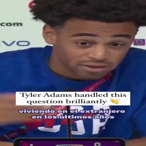 Tyler Adams With A Classy Response To Sensitive Question From Iranian Reporter