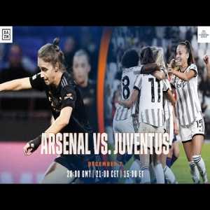 Arsenal vs Juventus | UEFA Women's Champions League 2022-23 Matchday 4 Livestream