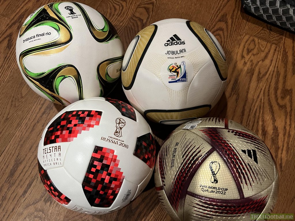 World Cup Final Ball, Al Hilm, with other recent final balls