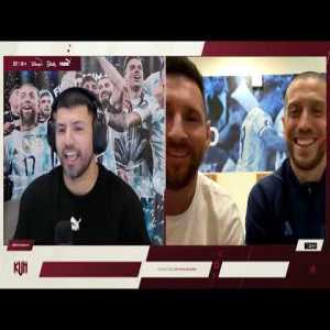 Aguero's stream with Messi, De Paul, Paredes and "Papu" Gomez (eng sub)