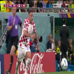 Danilo yellow card vs Croatia