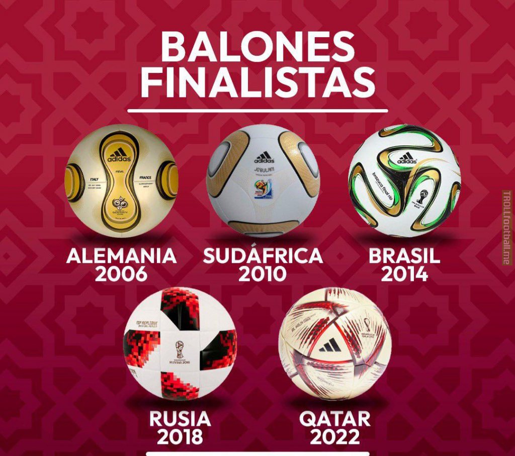 Balls used for the World Cup Final since 2006. Which one is your favourite?