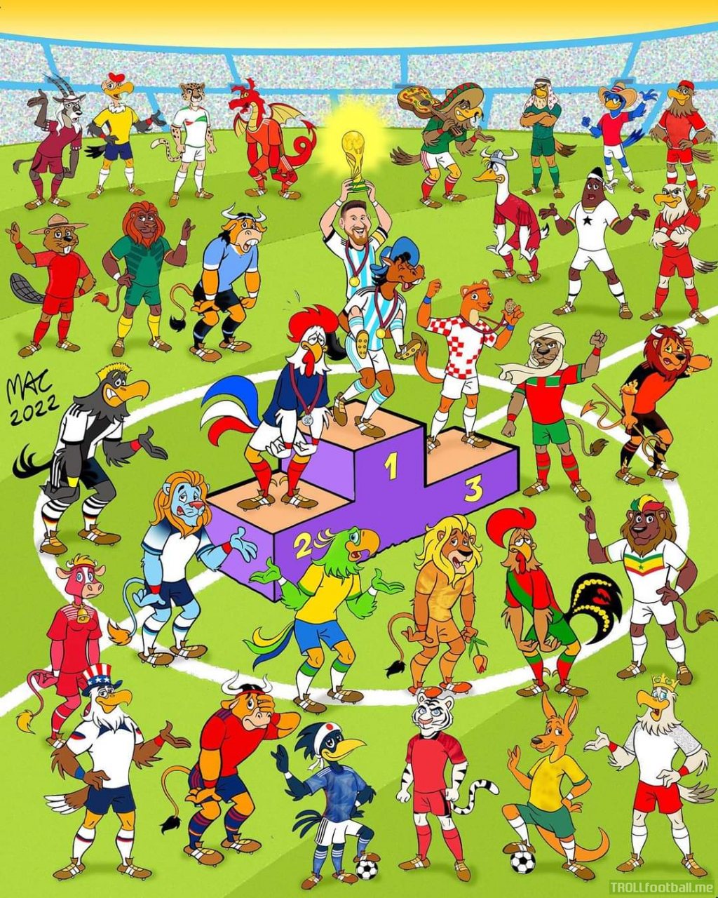 Gazzetta illustration on the World Cup