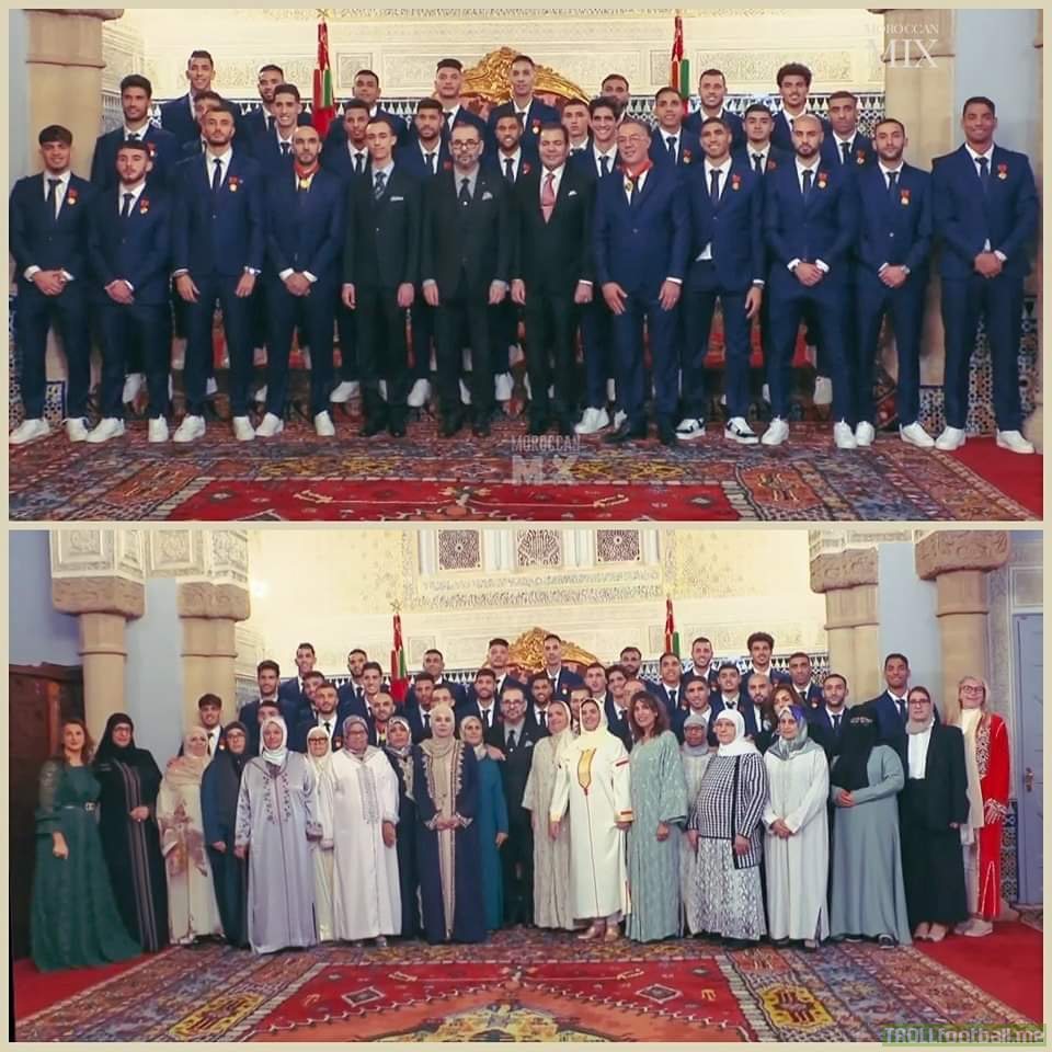 Morocco Players and Mothers with Morocco’s King Mohammed VI