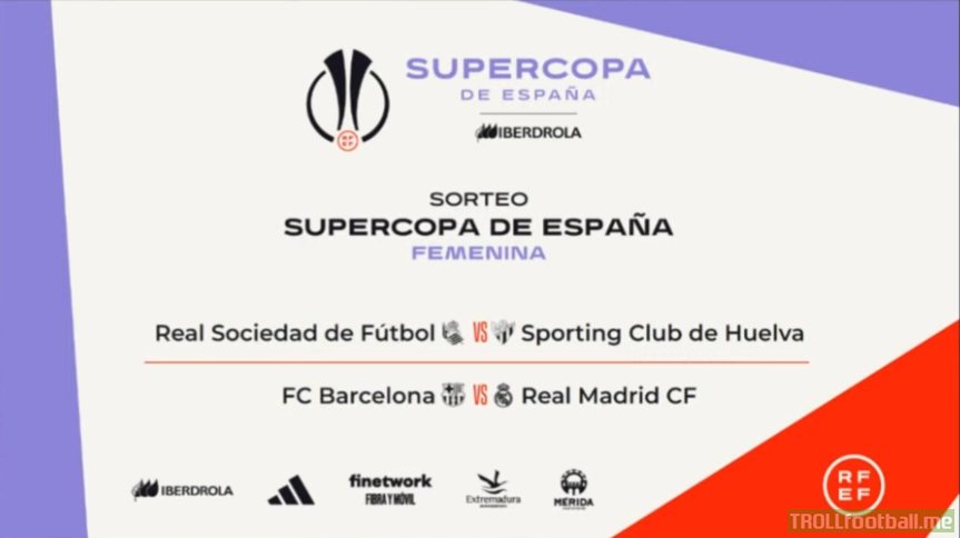Draw for the Spanish Women's Supercup