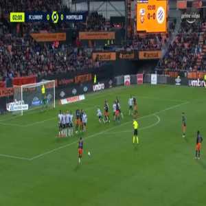 Lorient 0-1 Montpellier - Teji Savanier free-kick 3'