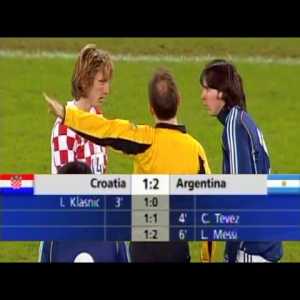 16 years ago, Messi & Modrić met for the first time ( Croatia 3 - 2 Argentina )