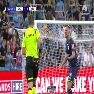 Sydney FC miss two penalties in stoppage time against a 9 man Wellington Phoenix