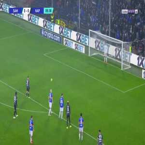 Matteo Politano (Napoli) penalty miss against Sampdoria 6'