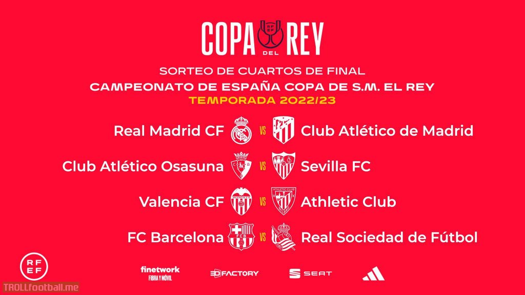 Copa del Rey opponents for the upcoming stage of the competition
