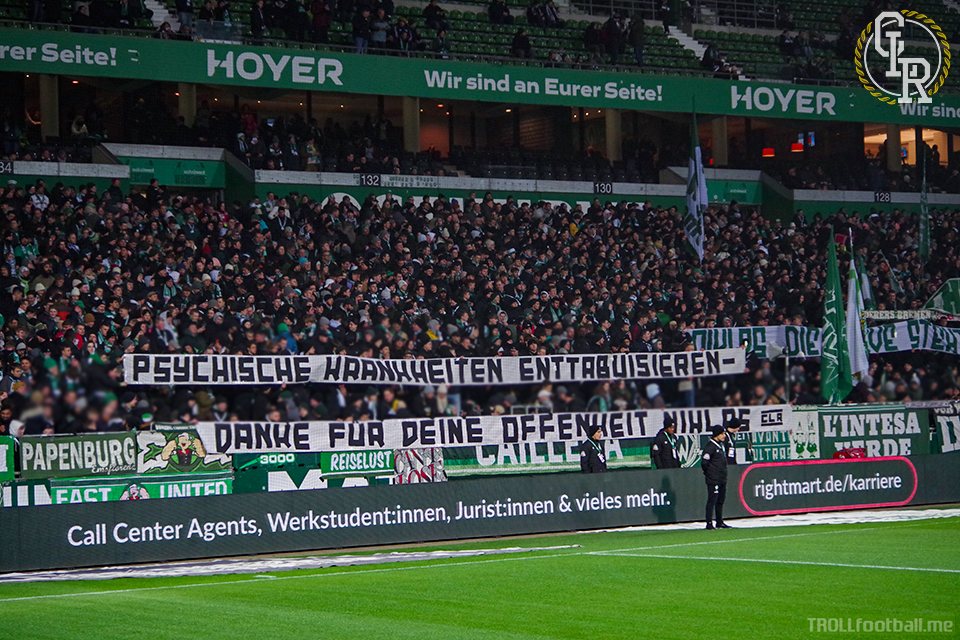 Werder fans support Niklas Schmidt: "De-taboo mental illness - thanks for your openness Niklas"