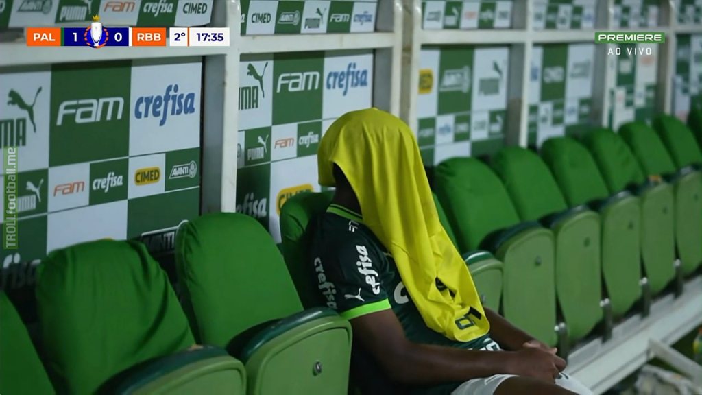 Endrick after being subbed off in today’s match against Red Bull Bragantino.