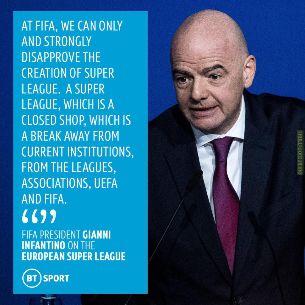 Thoughts on this coming from Gianni Infantino?