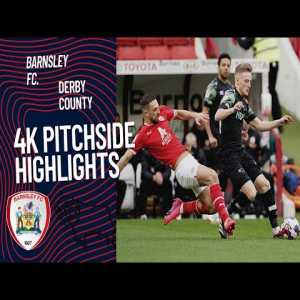 Barnsley FC Vs Derby County - Match highlights 4K pitch side view