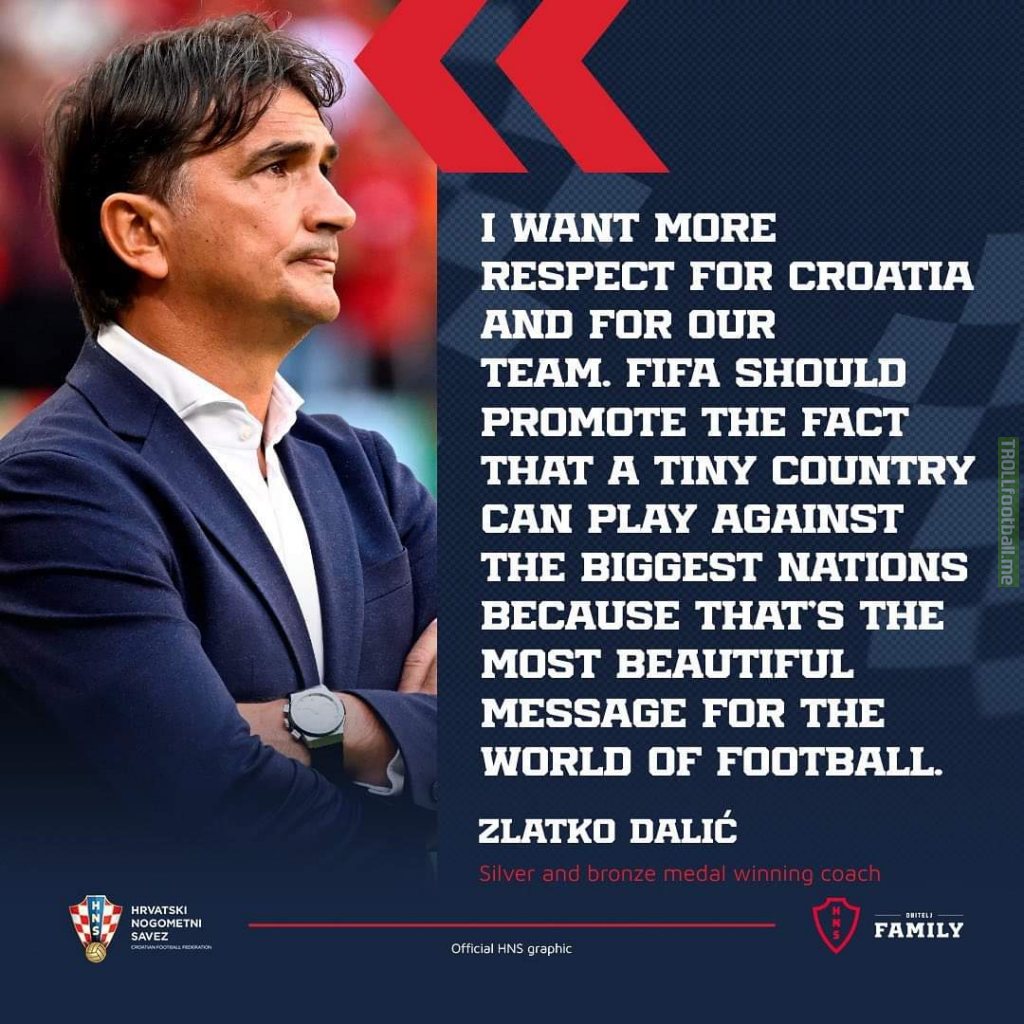 Zlatko Dalić forgoes voting for FIFA awards, saying: "Croatia has earned more respect than this". Full statement in the comments.