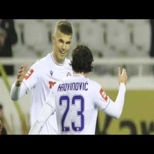 16 year old Luka Vuskovic scores in the Croatian cup for Hajduk against Osijek