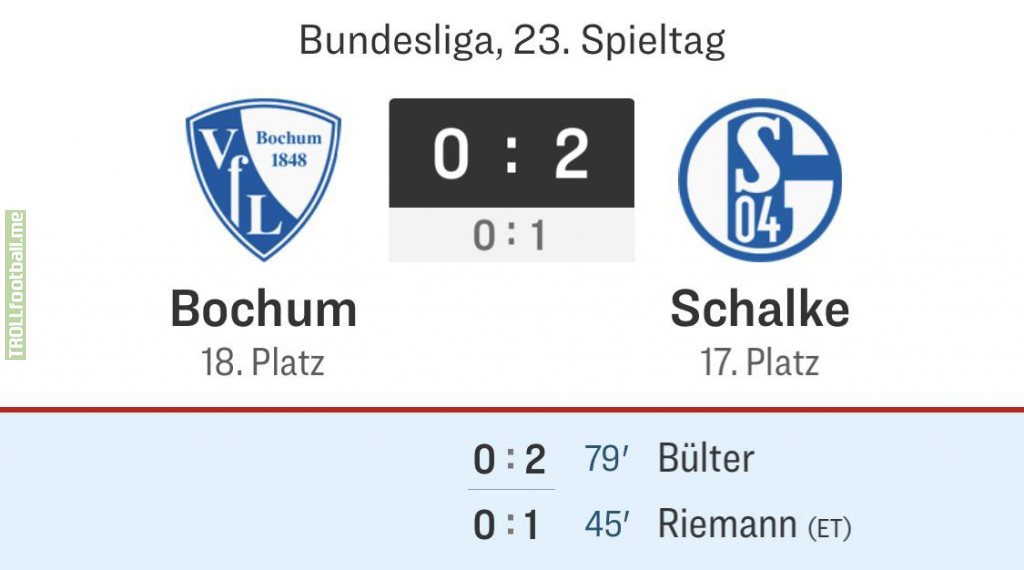 Schalke 04 have won their first Bundesliga away game in 39 games (23. November 2019)