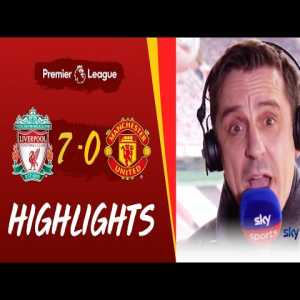 Watch Gary Neville's reaction to Liverpool trashing Man u 7-0