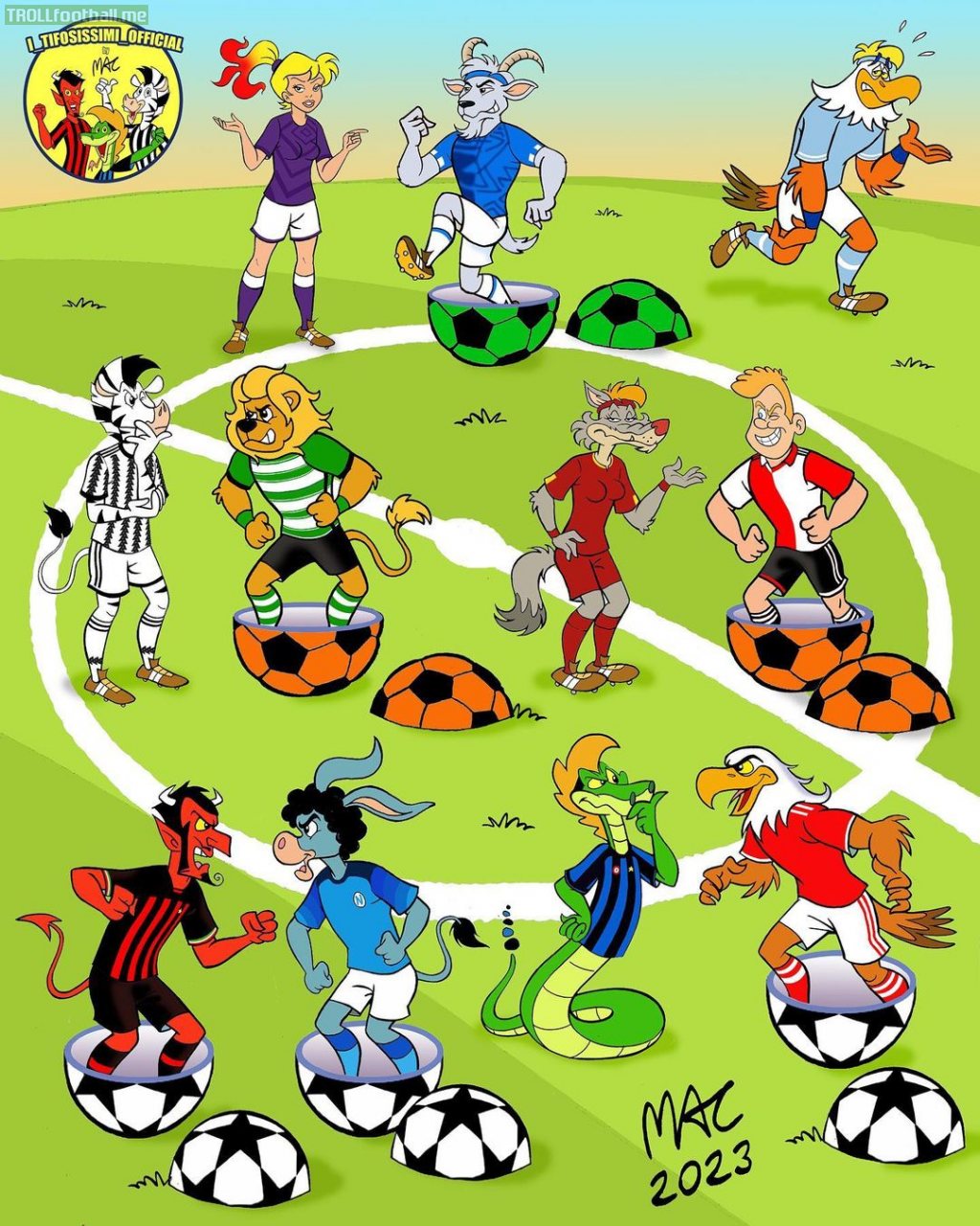 Gazzetta Illustration on European fixtures of Serie A teams
