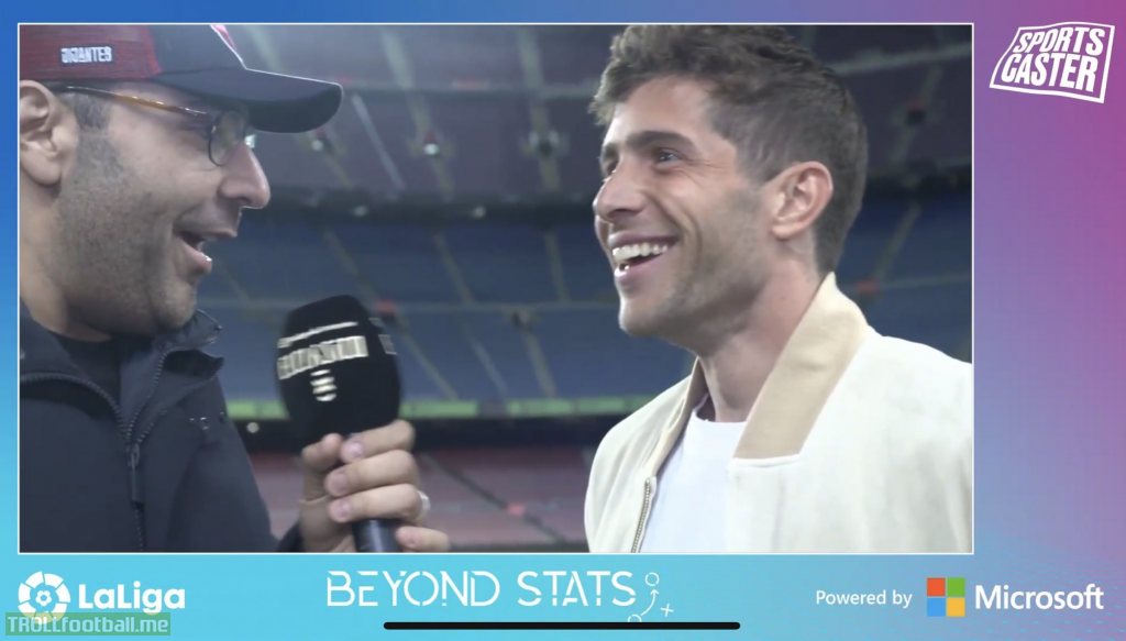 [Sergi Roberto speaking to Gerard Romero]: "We hope Messi can come back. He doesn't deserve to be treated like this in Paris. He's had great seasons here and would be treated very well. If it were up to the players, we would bring him back right now"