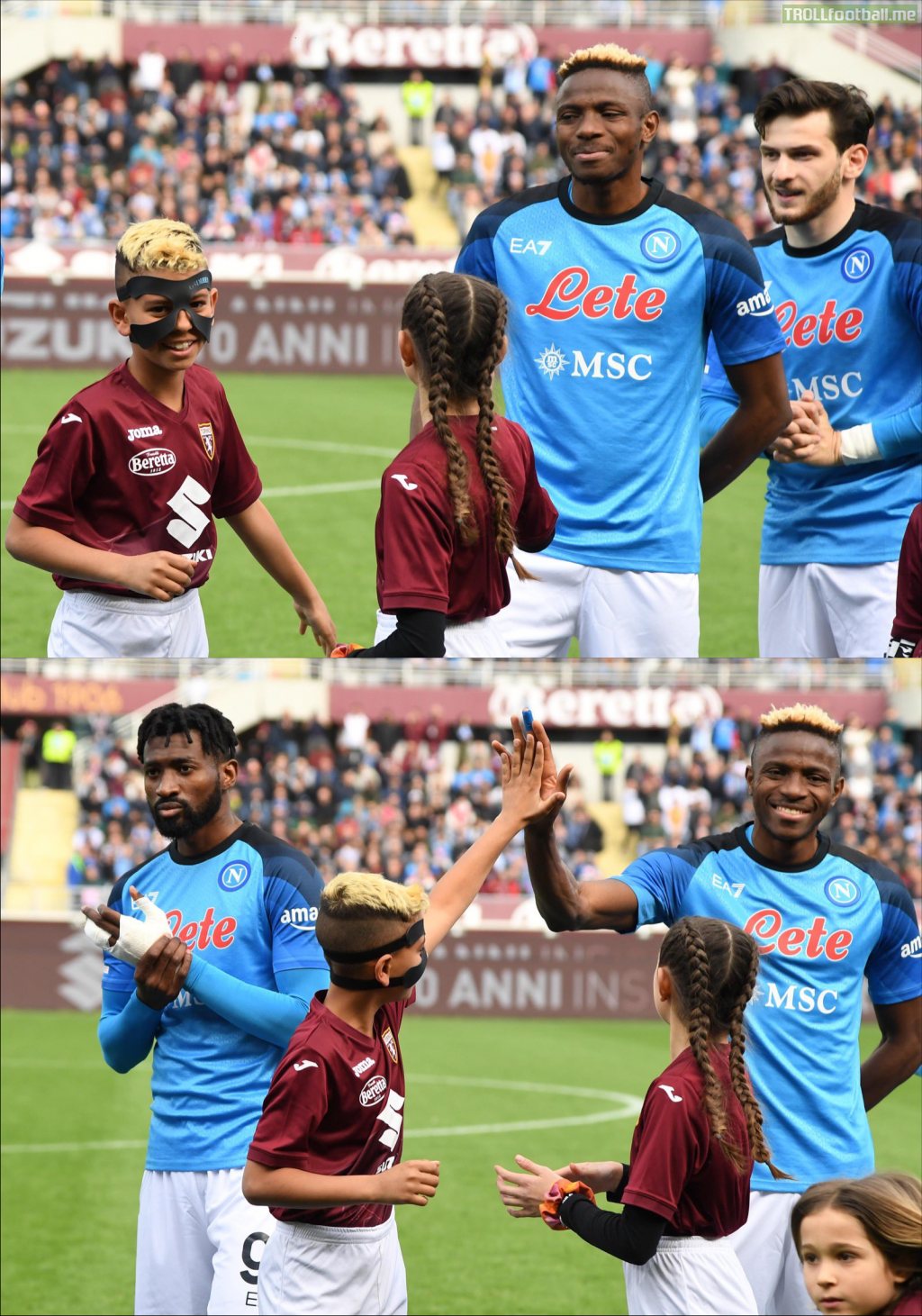 Torino kid happy to meet his clearly favorite player