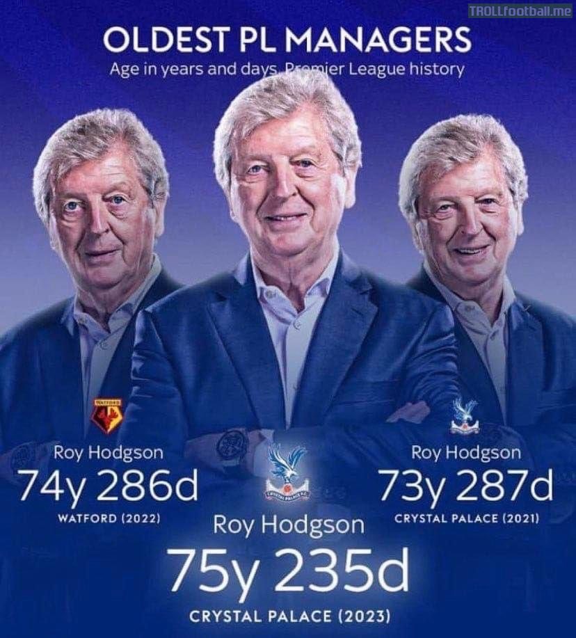 [Sky] Roy Hodgson now oldest manager in Premier League history, surpassing Roy Hodgson and Roy Hodgson