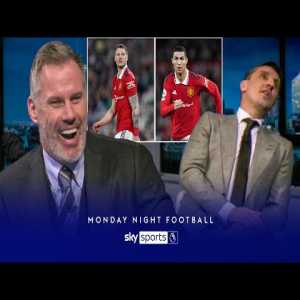 Gary Neville refuses to answer Carraghers question on whether he would rather have Ronaldo or Weghorst in the current Manchester United team