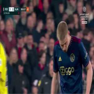 Kenneth Taylor (Ajax) second yellow card against Feyenoord 90'+6'