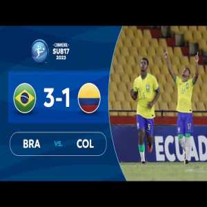 Rayan Rocha scored a beautiful goal by his arse as Brazil beat Colombia 3-1 in South American U-17 Championship.