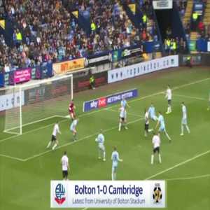 Bolton 1-0 Cambridge Utd - Declan John 67'