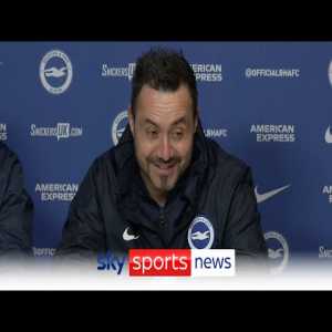 Brighton head coach De Zerbi quizzed by kids during press conference