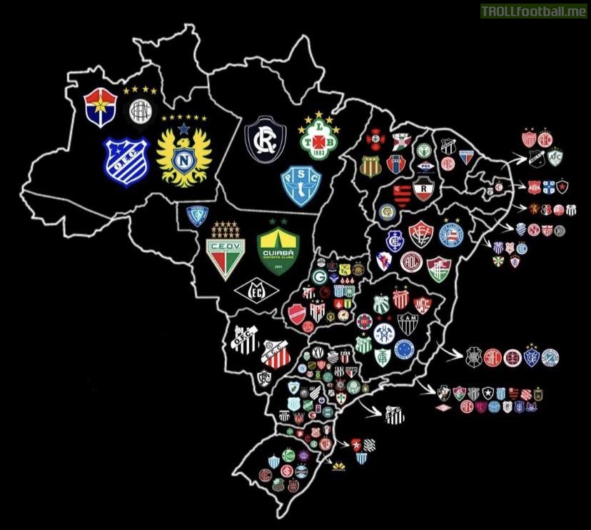 The Brasileirão starts tomorrow. Here is a map of ALL the clubs that have competed on the First division (1959—2023)