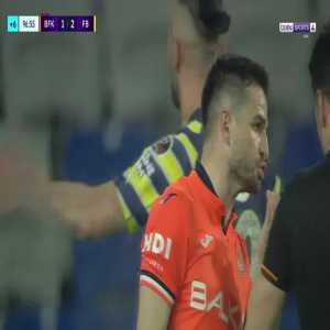 Omer Sahiner (Basaksehir) second yellow card against Fenerbahce 90'+7'