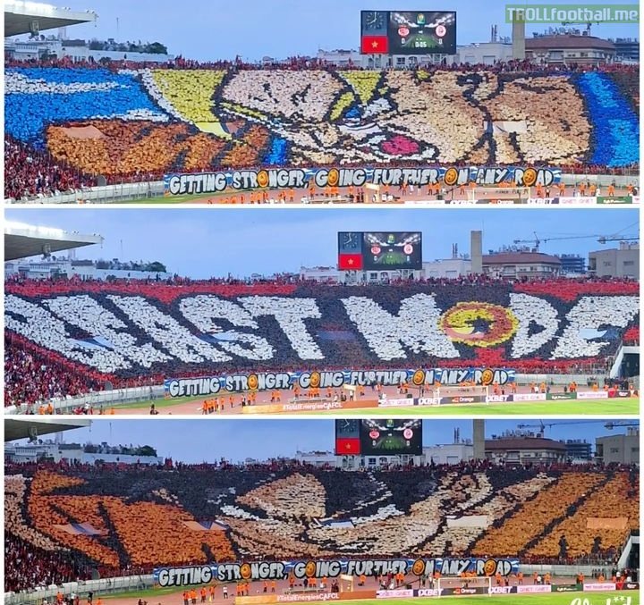 Wydad Casablanca 3 Dragon Ball Inspired Tifos Against Simba S.C in the African Champions League QF Today
