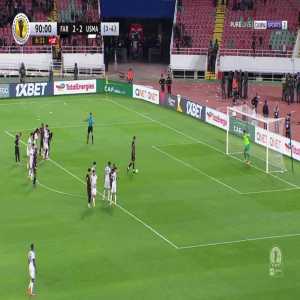 FAR Rabat [3]-2 USM Alger [3-4 on agg.] - Mohamed Hrimat penalty 90'+8'