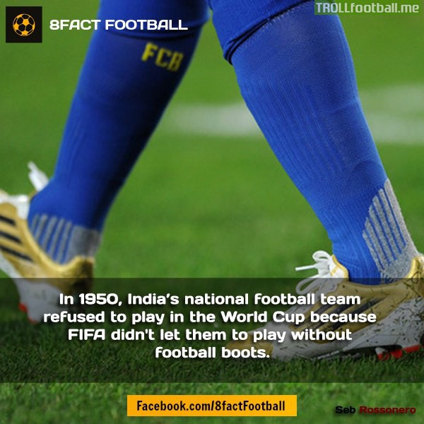 Fact : Indian football team qualified for WC 1950 but refused to play