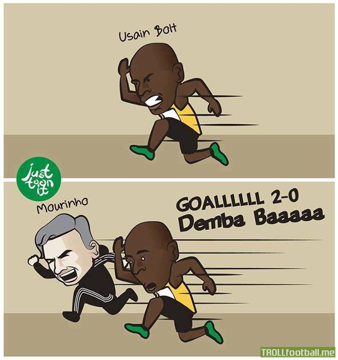 Just toon it : Mourinho faster than Usain Bolt ?