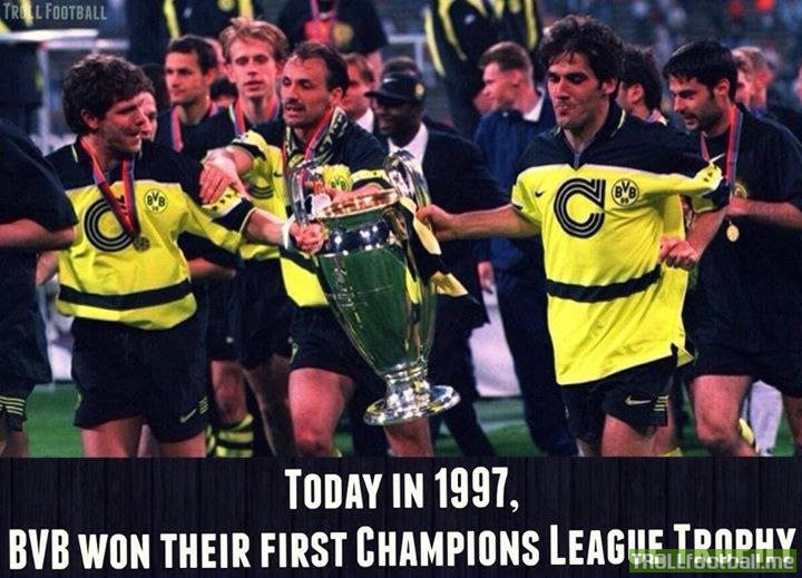 Today in History : Borussia Dortmund win their first Champions League trophy