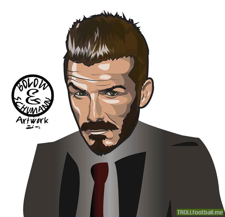 My name is Beckham. David Beckham! By: Bolow & Schumann Football Artwork David  Beckham - Living Legend/Bolow | Troll Football
