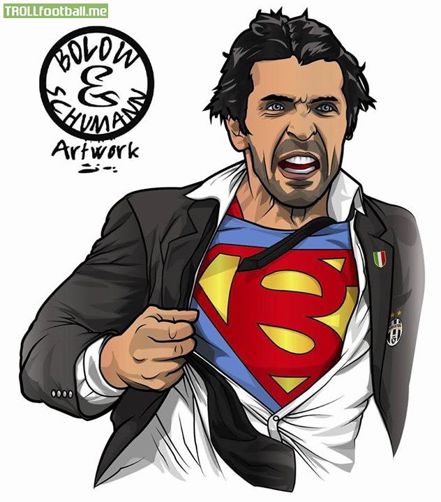 Today Buffon was (Super)man of the match for Italy when they needed him the most!

Made by:- Bolow & Schumann Artwork

<bolow>
