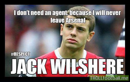 Jack Wilshere : I dont need an agent because I will never leave Arsenal